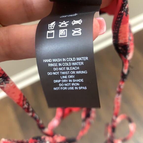 Proenza Schouler Watermelon Coral Red/Black String Bikini - Picture 5 of 10